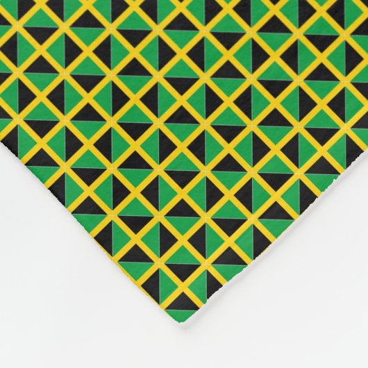 Patchwork Jamaica Flag Pattern Fleecedecke (Ecke)