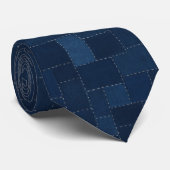 Patchwork-Japanischer-Boro-(Textil)-Stil Krawatte (Gerollt)
