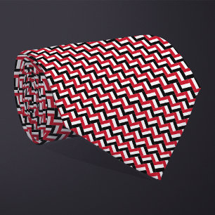 Patchwork Jemen-Flag-Muster Krawatte