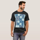 Patchwork-Kacheln, nahtloser Hintergrund. T-Shirt (Vorne ganz)