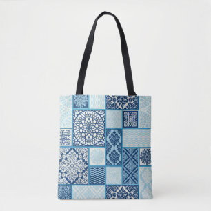 Patchwork-Kacheln, nahtloser Hintergrund. Tasche