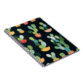 Patchwork-Kaktus-Pflanze Nahtloses Muster Notizblock (Rechte Seite)