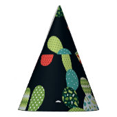 Patchwork-Kaktus-Pflanze Nahtloses Muster Partyhütchen (Links)