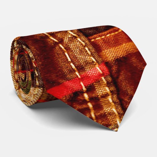 Patchwork Kariert 2 Krawatte (Gerollt)