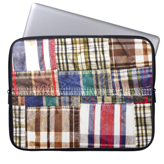 Patchwork Kariert Laptopschutzhülle (Vorderseite)