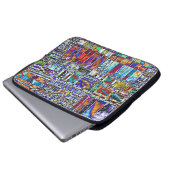 Patchwork Kariert Laptopschutzhülle (Vorne Knopf)