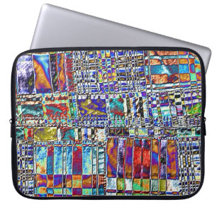 Patchwork-Kariert Laptopschutzhülle
