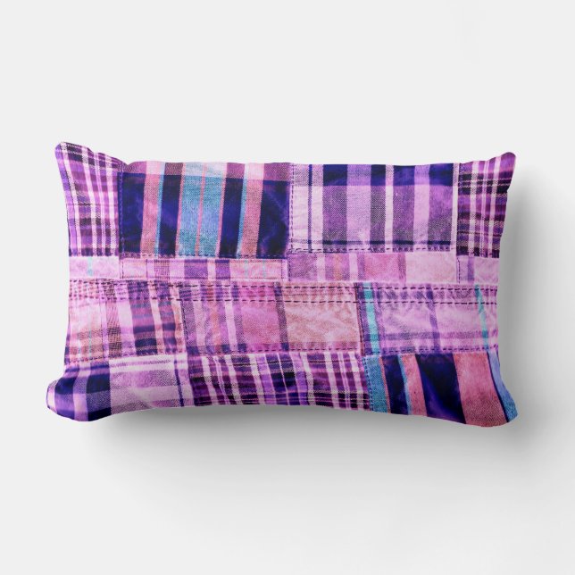 Patchwork Kariert Lendenkissen (Vorderseite)