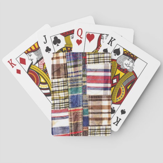 Patchwork Kariert / Tartan Spielkarten (Rückseite)