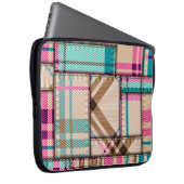 Patchwork-Karomuster, nahtloser Hintergrund im Vin Laptopschutzhülle (Vorne Rechts)