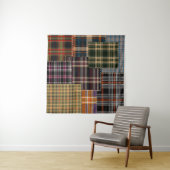 Patchwork-Karos, Tartan-Oberflächendesign. Wandteppich (Beispiel (Horizontal))
