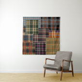 Patchwork-Karos, Tartan-Oberflächendesign. Wandteppich (Beispiel)