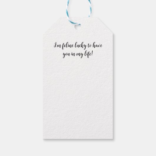 Patchwork Katze Valentine Geschenkanhänger (Rückseite)