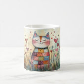 Patchwork Katze Valentine Kaffeetasse (Mittel)