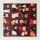 Patchwork Katzen AI Art Puzzle (Horizontal)