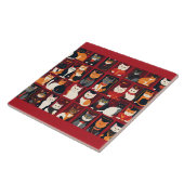 Patchwork Katzen KI Kunstfliese Keramik Fliese (Seite)