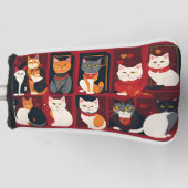 Patchwork-Katzendecke Golf Headcover (Vorderseite)