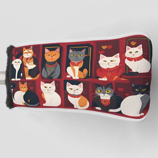 Patchwork-Katzendecke Golf Headcover (Vorderseite)