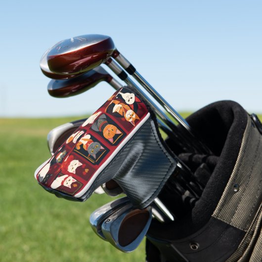 Patchwork-Katzendecke Golf Headcover (In Situ)