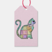 Patchwork-Katzengeschenk-Tag Geschenkanhänger (Vorderseite)