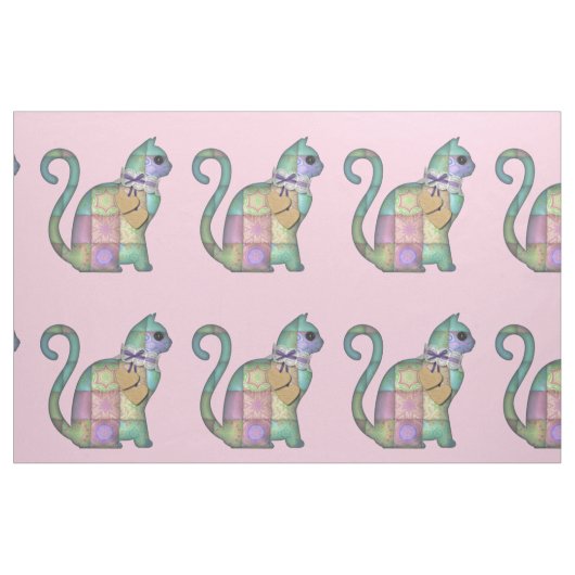 Patchwork-Katzenprint Stoff (Fat Quarter (45,7 x 55,9 cm))
