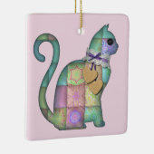 Patchwork-Katzenschmuck Keramikornament (Rechts)