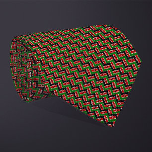 Patchwork Kenya Flag Pattern Krawatte