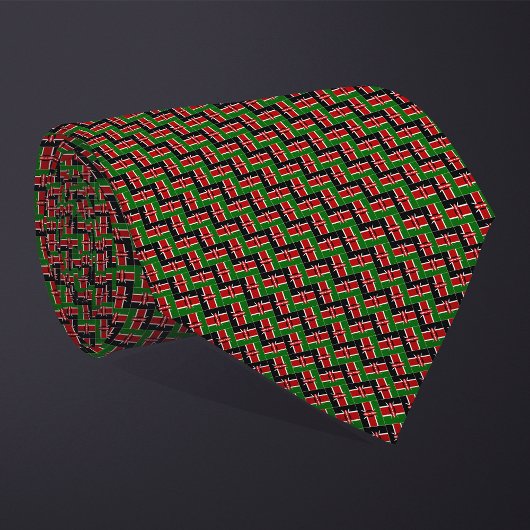 Patchwork Kenya Flag Pattern Krawatte