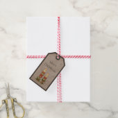 Patchwork-Kerzen in Weihnachtsfarben Geschenkanhän Geschenkanhänger (Mit Garn)