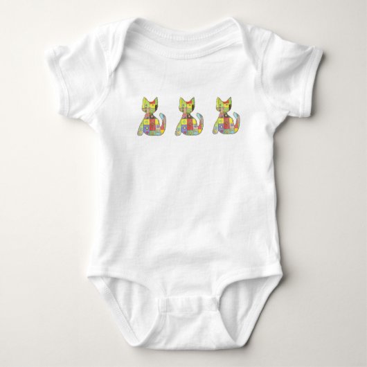 Patchwork Kitten Säugling Strampler (Vorderseite)
