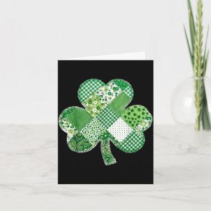 Patchwork-Kleeblatt St. Patricks Tag Karte