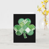 Patchwork-Kleeblatt St. Patricks Tag Karte (Gelbe Blume)
