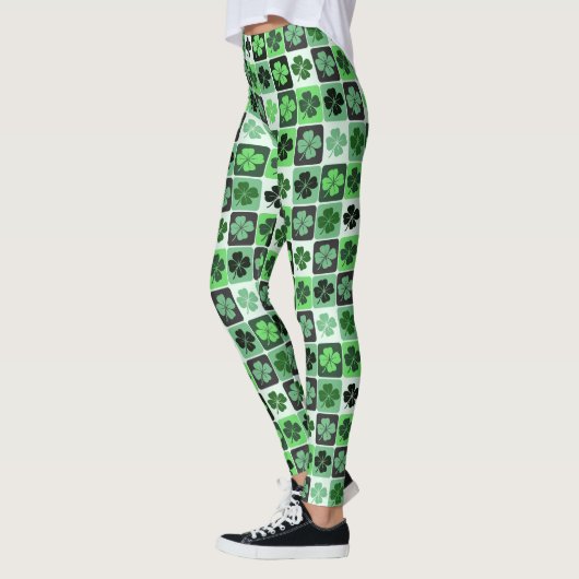 Patchwork-Kleeblätter Leggings (Links)