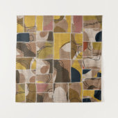 Patchwork-Kollage-Quilt: gemischter Druck. Wandteppich (Vorderseite (Horizontal))