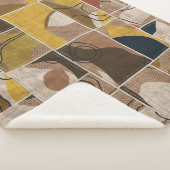 Patchwork-Kollage-Quilt: gemusterter Druck. Sherpadecke (3/4)