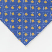 Patchwork Kosovo Flag Pattern Fleecedecke (Ecke)