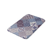 Patchwork-Kritzelei: Nahtloses Vintage-Boho-Muster Badematte (Schrägansicht)