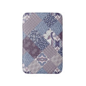 Patchwork-Kritzelei: Nahtloses Vintage-Boho-Muster Badematte (Vorderseite Vertikal)