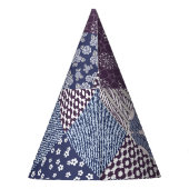 Patchwork-Kritzelei: Nahtloses Vintage-Boho-Muster Partyhütchen (Rückseite)