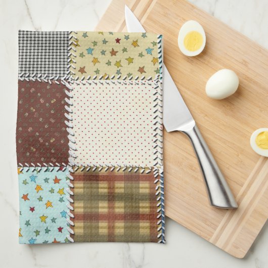 Patchwork Küchentuch 16" x 24" (Viertel Falte)