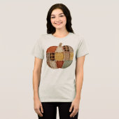 Patchwork-Kürbis Tri-Blend Shirt (Vorderseite voll)