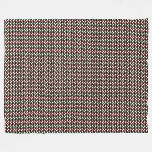 Patchwork Kuwait Flag Muster Fleecedecke (Vorderseite (Horizontal))