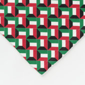 Patchwork Kuwait Flag Muster Fleecedecke (Ecke)