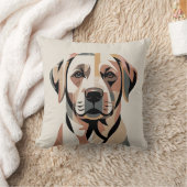 Patchwork Labrador Kuschelndes Neutral Kissen (Decke)