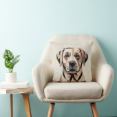 Patchwork Labrador Kuschelndes Neutral Kissen (Stuhl )