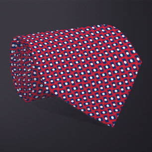 Patchwork-Laos-Flag-Muster Krawatte