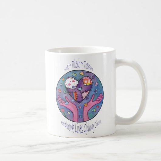 Patchwork-Leben, die Kreis geben Kaffeetasse (Rechts)