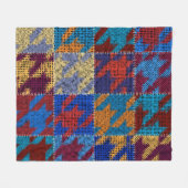 Patchwork-Leinwand: imitiertes Vintage-Muster. Fleecedecke (Vorderseite (Horizontal))