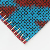 Patchwork-Leinwand: imitiertes Vintage-Muster. Fleecedecke (Ecke)