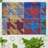 Patchwork-Leinwand: imitiertes Vintage-Muster. Geschirrtuch (Gefaltet)